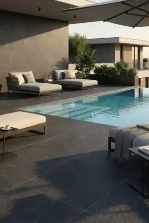 Dalle terrasse BELGIO BLACK 100×100 effet pierre antidérapant R11 Acheter En Ligne